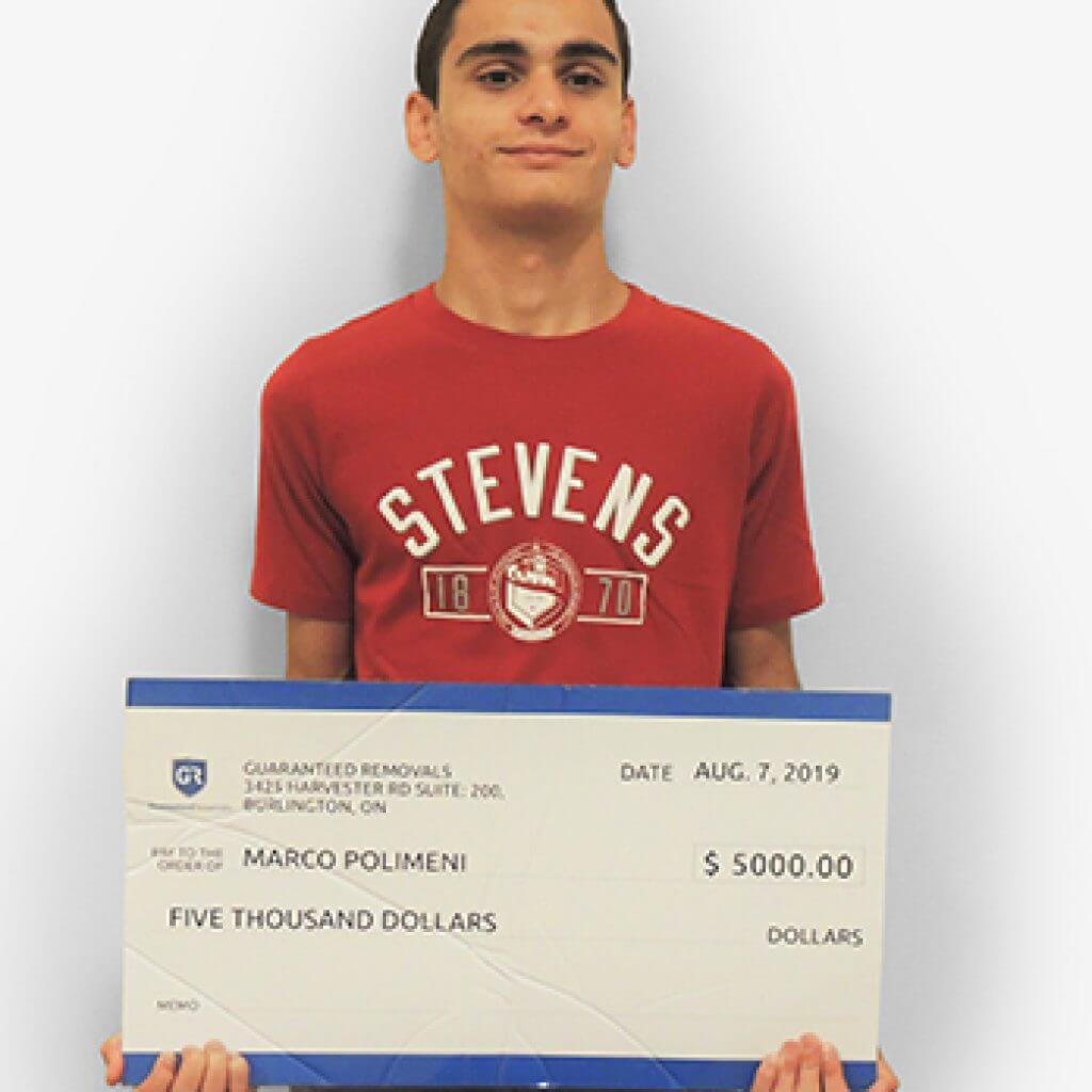 Guaranteed removals scholarship award winner