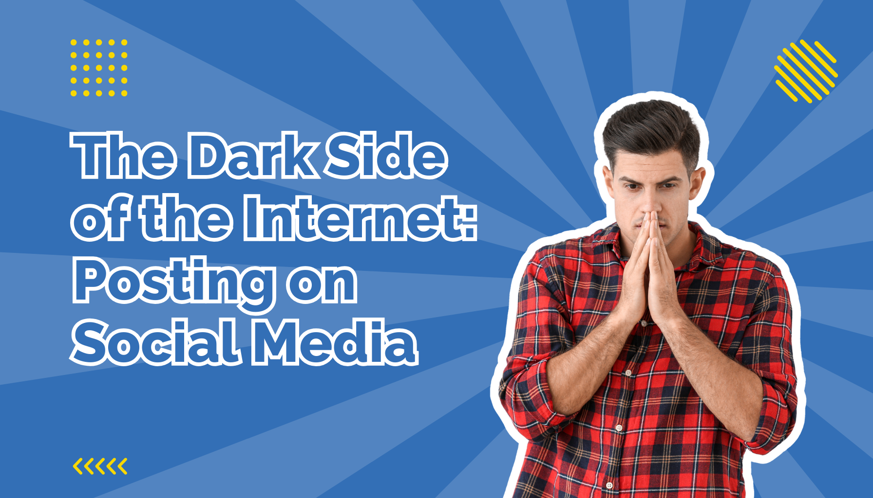 Young man in red plaid shirt