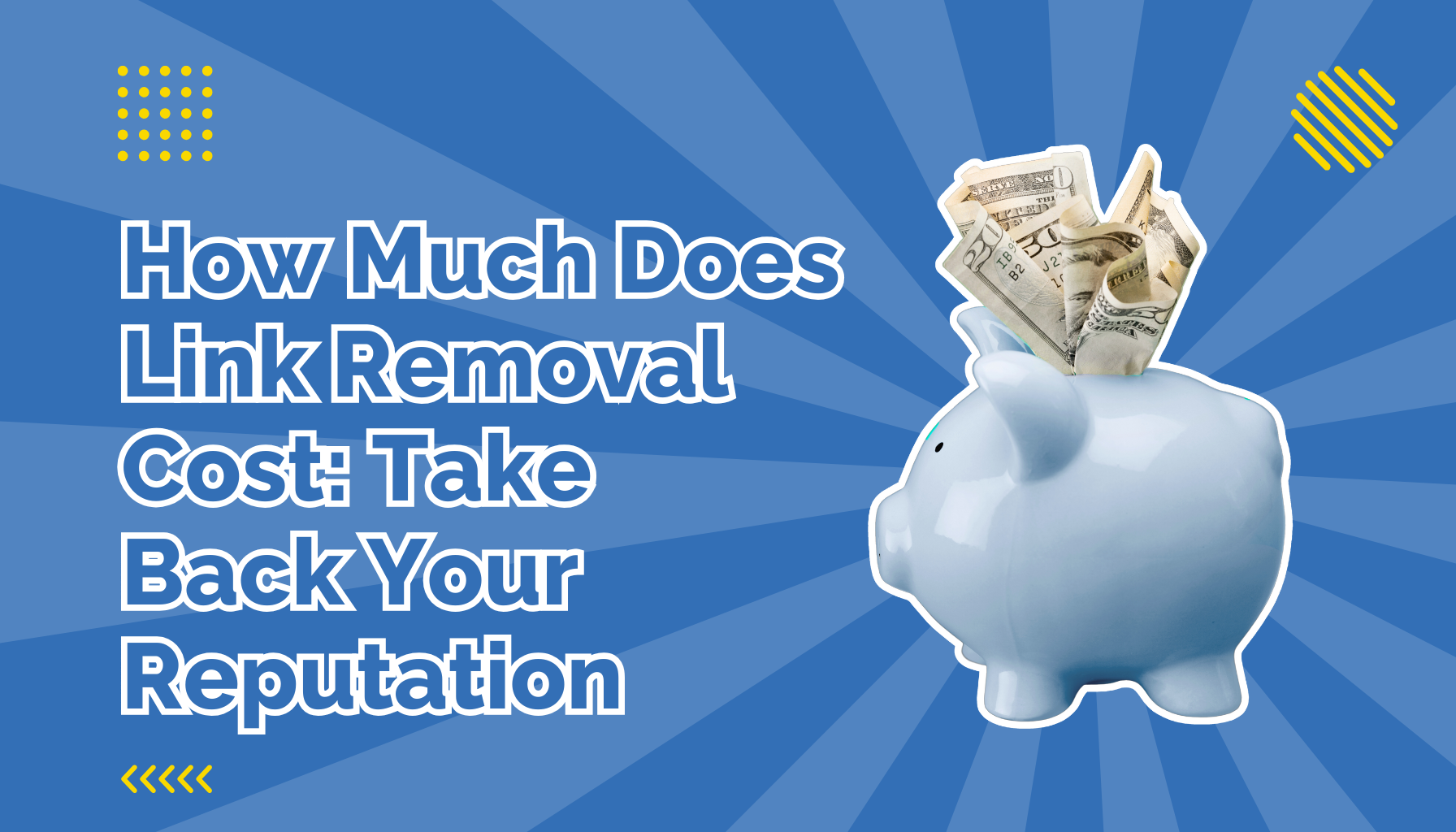 Blue piggy bank with cash inside