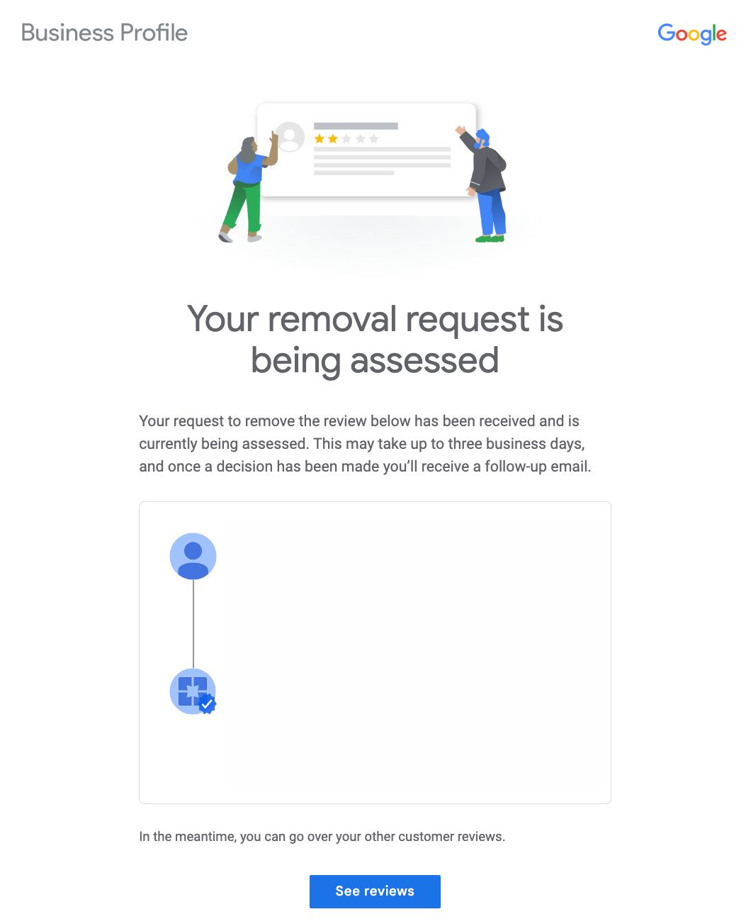 Google Review Management Tool report notification