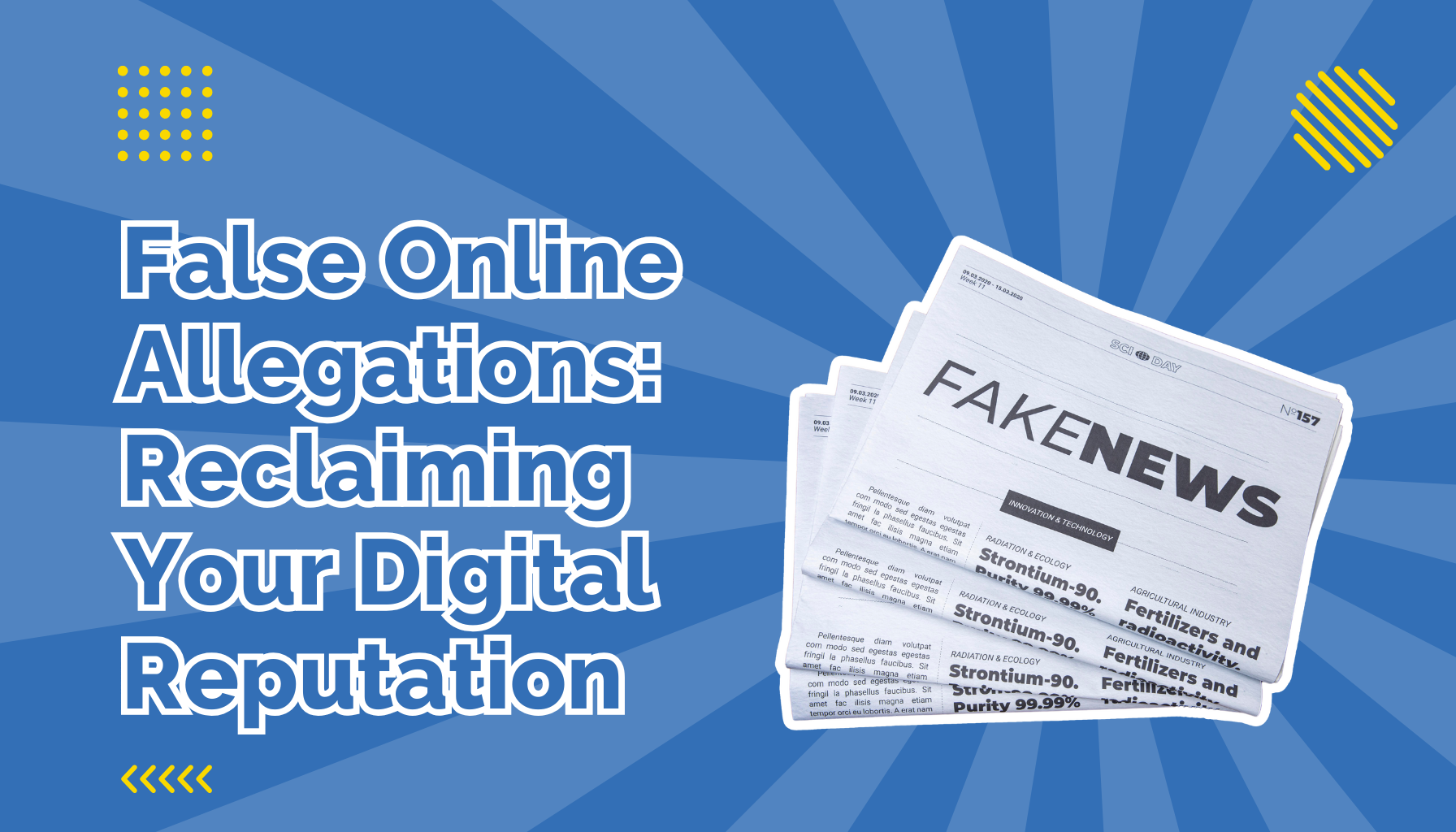 Newspaper with 'Fake News' as title