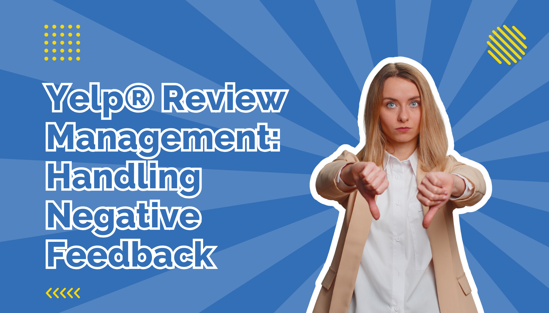 Woman with two thumbs down