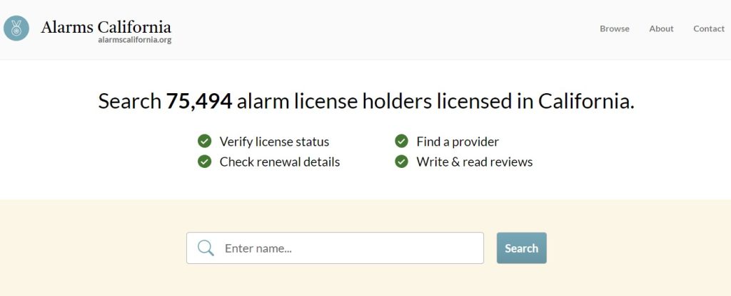 alarmscalifornia.org opt out homepage