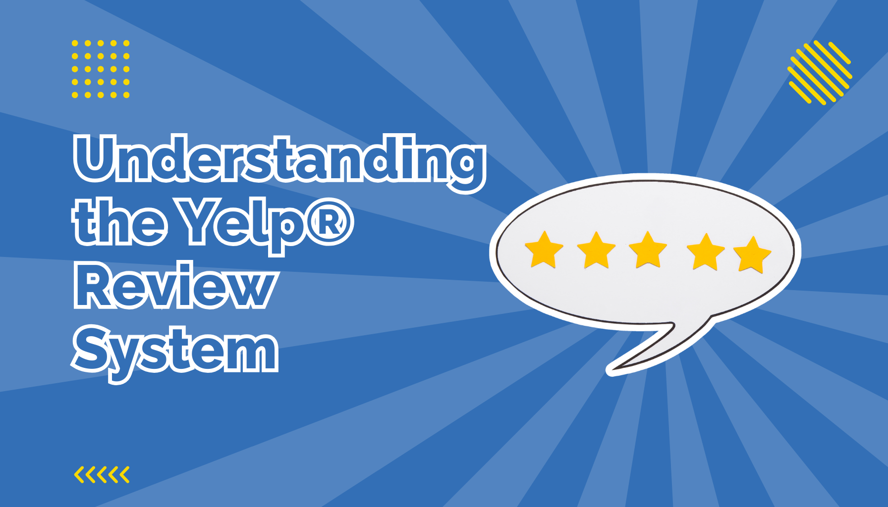 Speech bubble with 5 stars