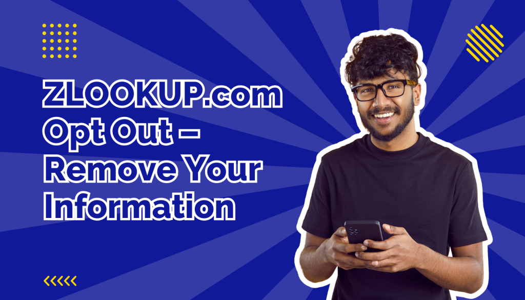 happy guy in purple t-shirt holding cell phone