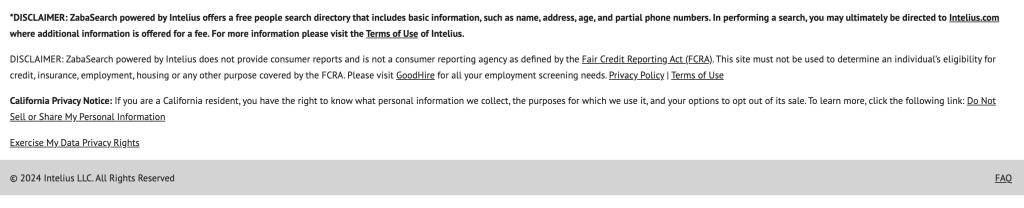 zabasearch.com opt out step 1 do not sell my info