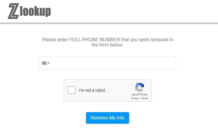 zlookup.com opt out