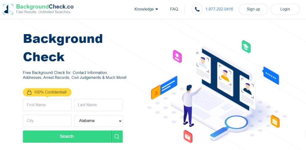 backgroundcheck.co opt out homepage
