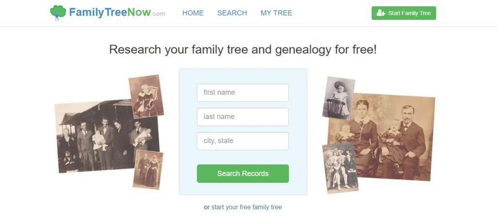 familytreenow.com opt out homepage