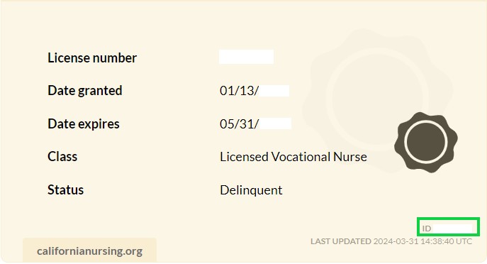 californianursing.org opt out removal request