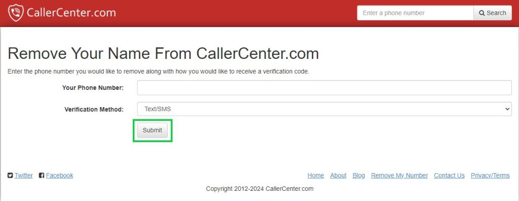 callcenter.com opt out verification