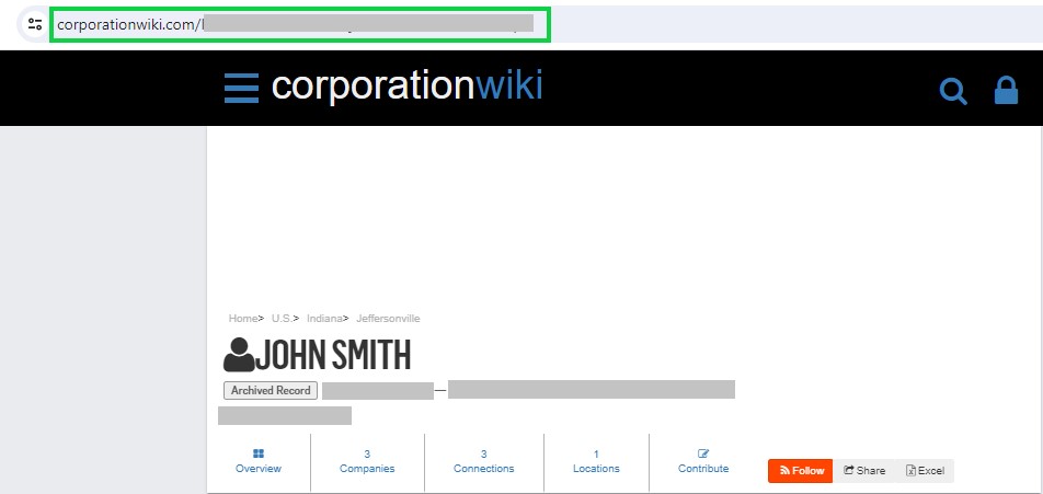 corporationwiki.com opt out profile url