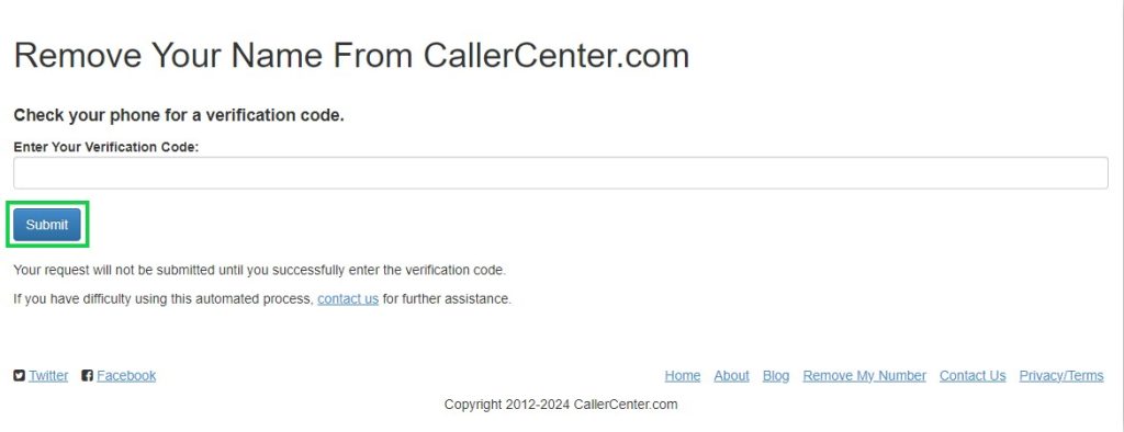 callcenter.com opt out removal request