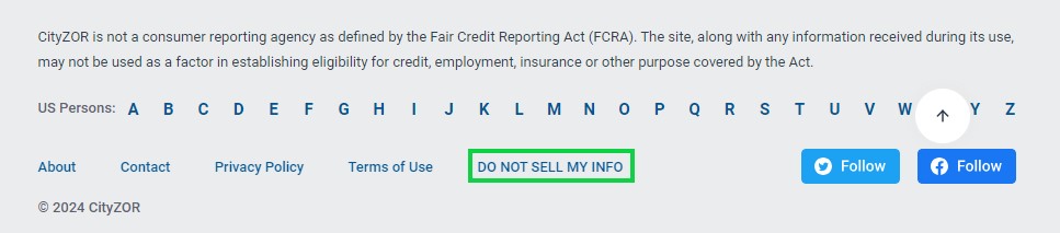 cityzor.com opt out do not sell my info