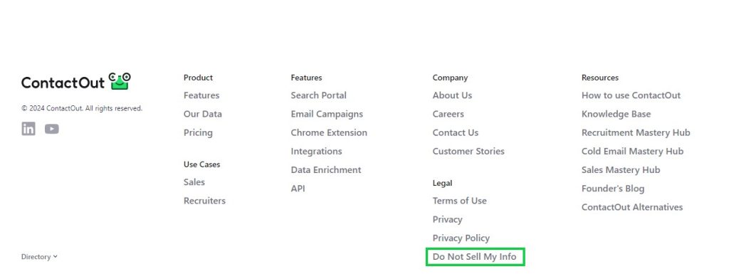 contactout.com opt out do not sell my info