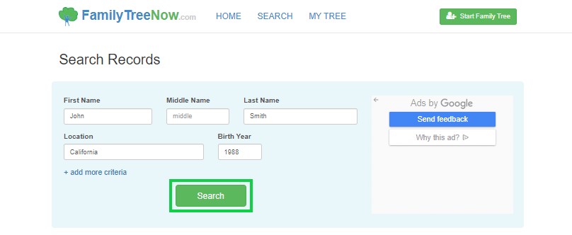 familytreenow.com opt out search your profile