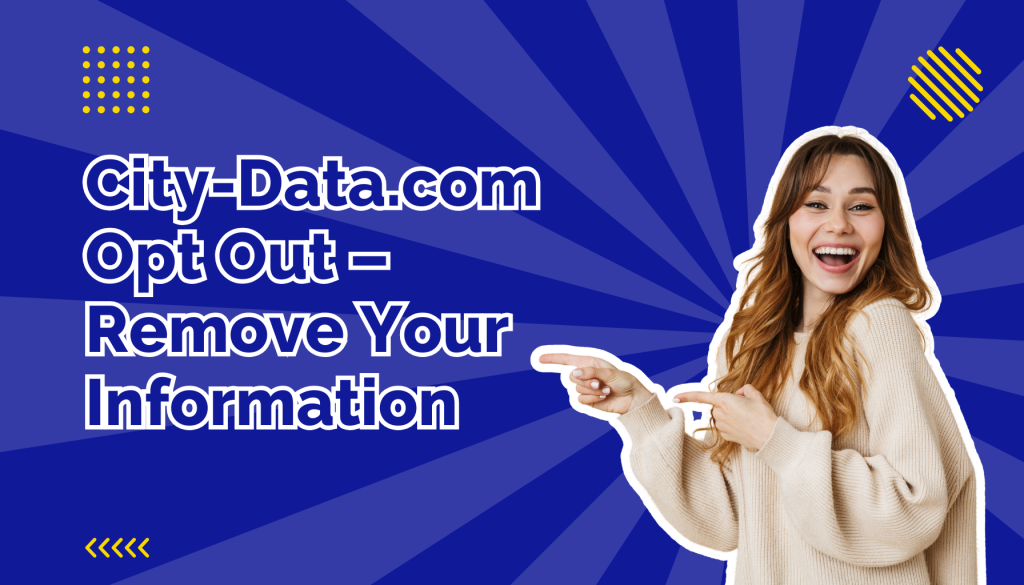 Woman in beige sweater smiling and pointing