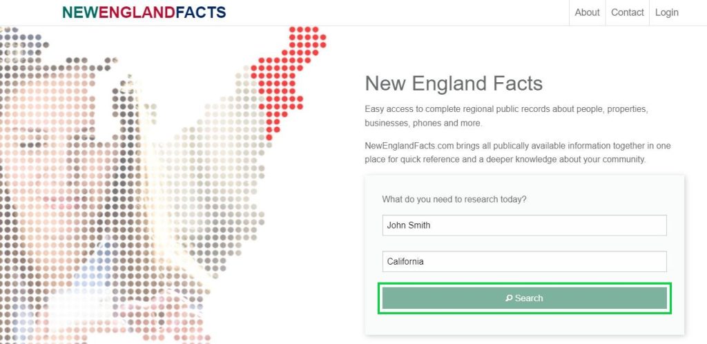 newenglandfacts.com opt out homepage