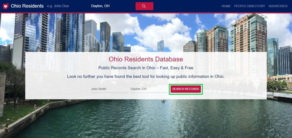 ohioresidentsdatabase.com opt out homepage
