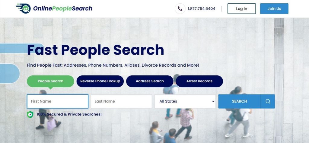 onlinepeoplesearch.com opt out homepage