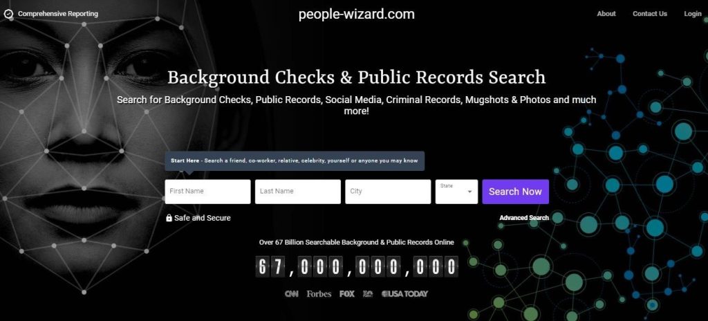 people-wizard.com opt out homepage