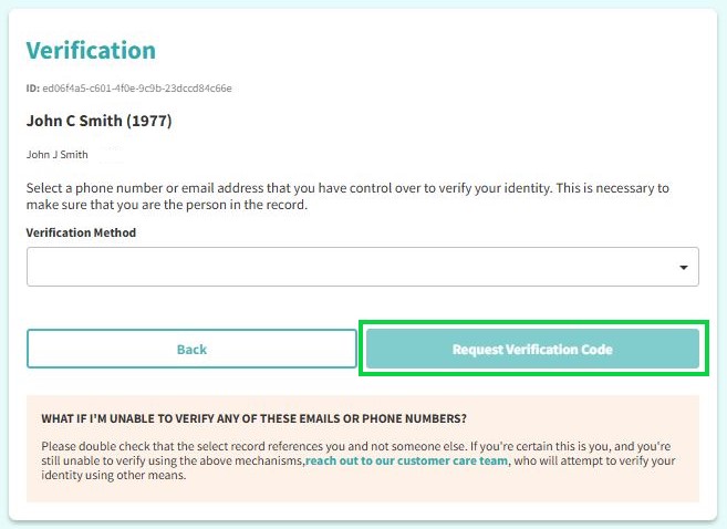 instantcheckmate.com opt out request email verification code