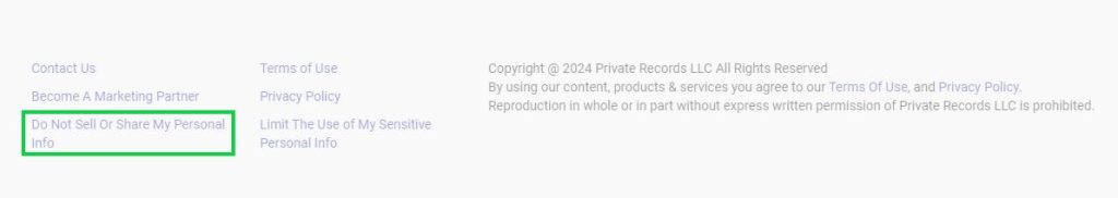peoplesearch123.com opt out do not sell or share my personal info