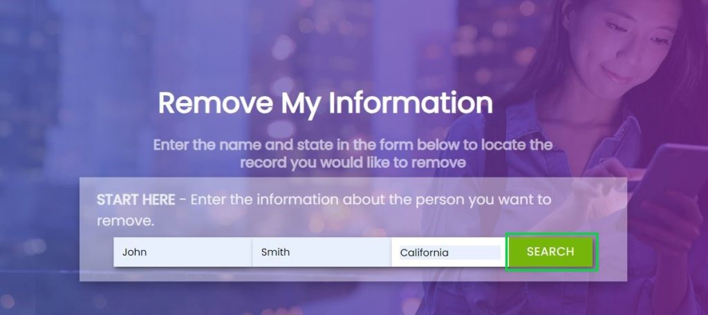 mugshotlook.com opt out enter your information to search for your profile