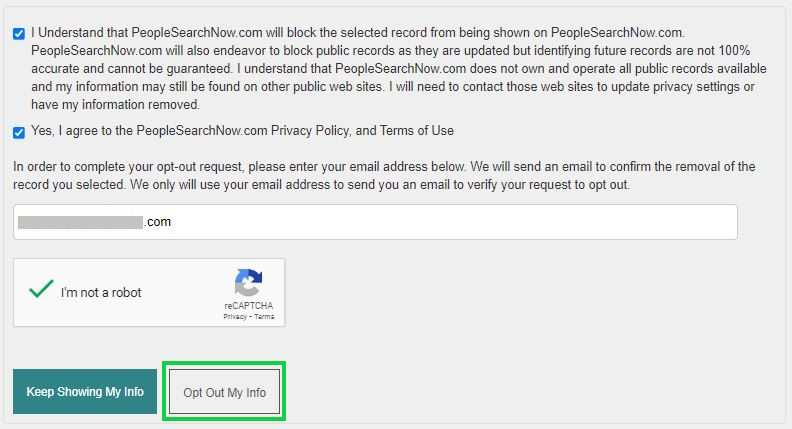 peoplesearchnow.com opt out opt out my info