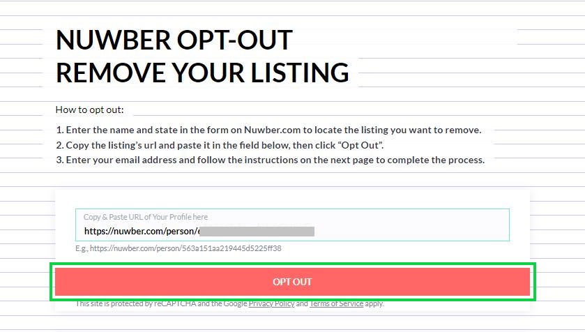 nuwber.com opt out