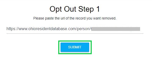 ohioresidentsdatabase.com opt out fill out the information to opt out and click submit