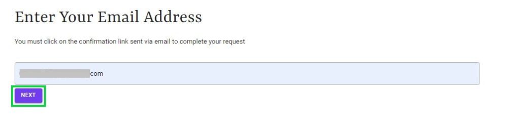 people-wizard.com opt out enter your email address and click next
