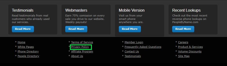 peoplebyname.com opt out privacy policy