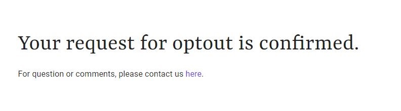 people-wizard.com opt out successful removal request confirmation
