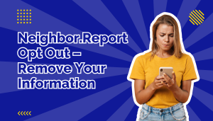 Woman in yellow t-short and blue jeans holding phone