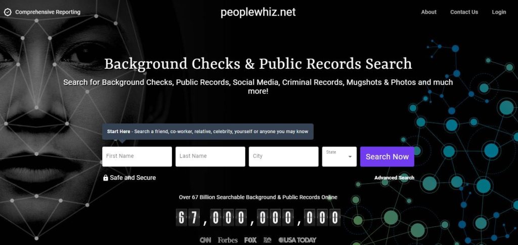 Peoplewhiz.net opt out homepage