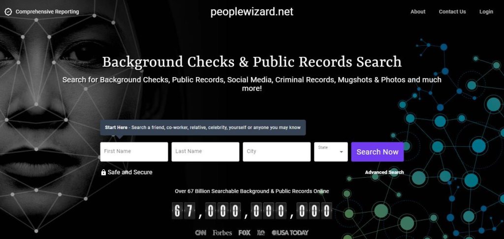 Peoplewizard.net opt out homepage