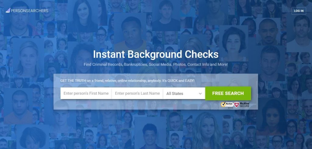 personsearchers.com opt out homepage