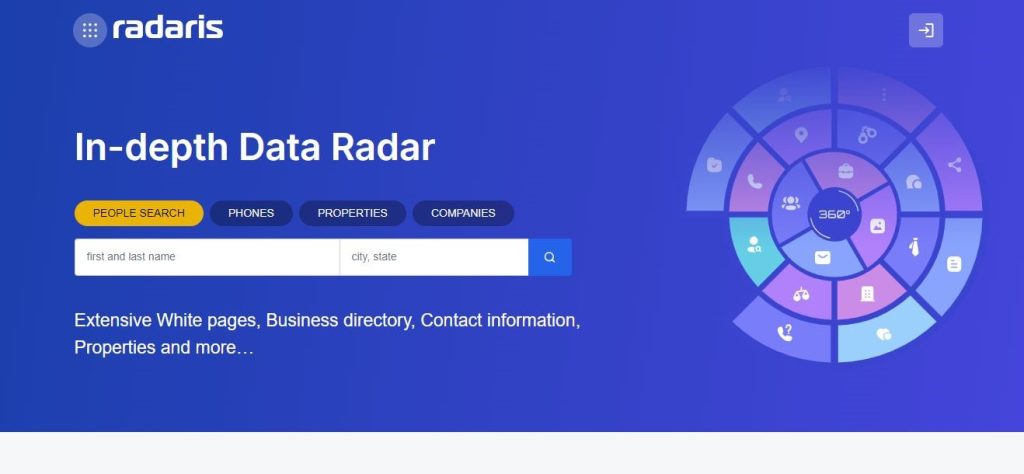 radaris.com opt out homepage
