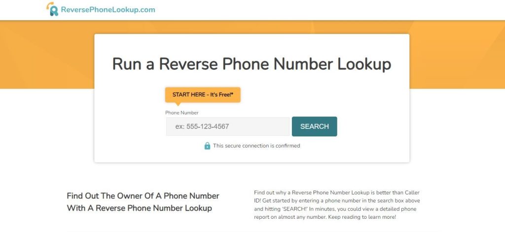 reversephonelookup.com opt out homepage