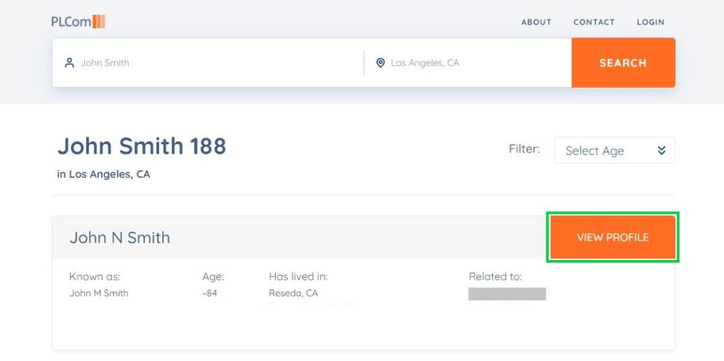 plcom.net opt out search for your profile and select it