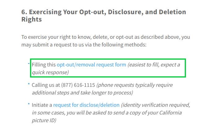 pipl.com opt out removal request form