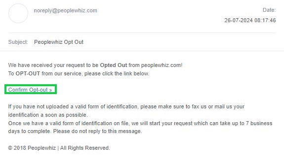 peopleswhizr.com opt out confirm your opt out request