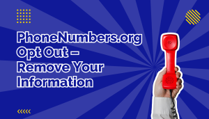 Person holding up a red wired phone