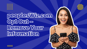 Young woman in polka dot blouse holding cell phone