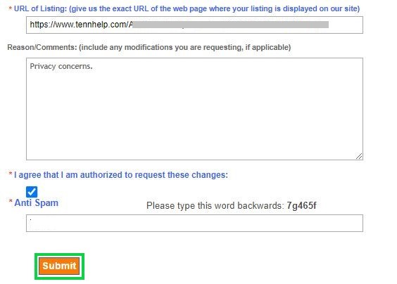 TennHelp.com opt out form