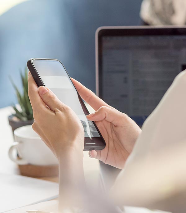 woman using phone