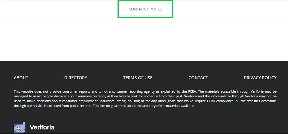 veriforia.com opt out control your profile