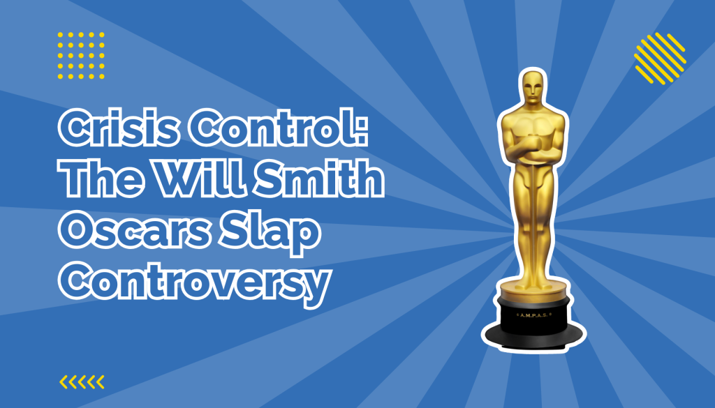 The Will Smith Oscars Slap Controversy beside an Oscars award
