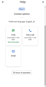 google business profile manager chat